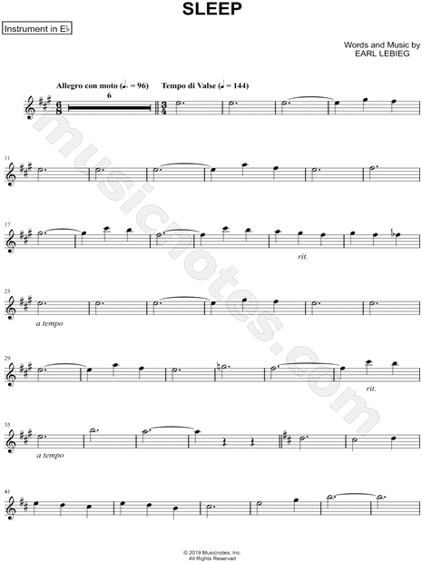 Collection: Sleep - Eb Instrument & Piano