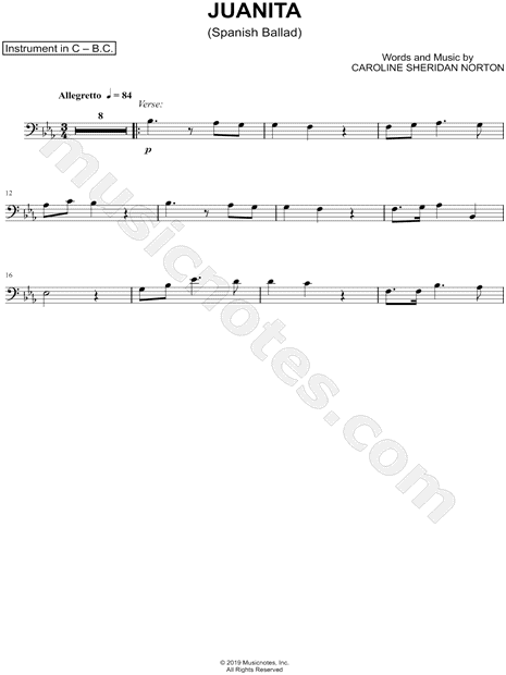 Collection: Juanita - Bass Clef Instrument & Piano
