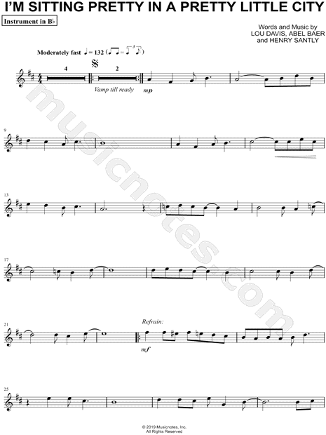 Collection: I'm Sitting Pretty in a Pretty Little City - Bb Instrument & Piano