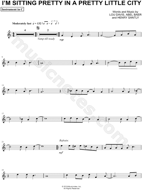 Collection: I'm Sitting Pretty in a Pretty Little City - C Instrument & Piano