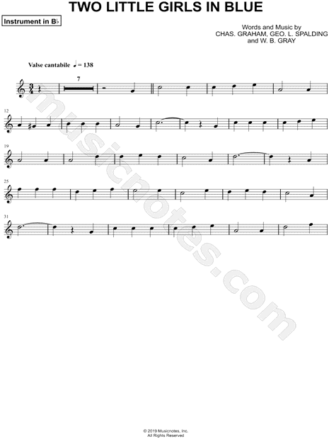 Collection: Two Little Girls in Blue - Bb Instrument & Piano