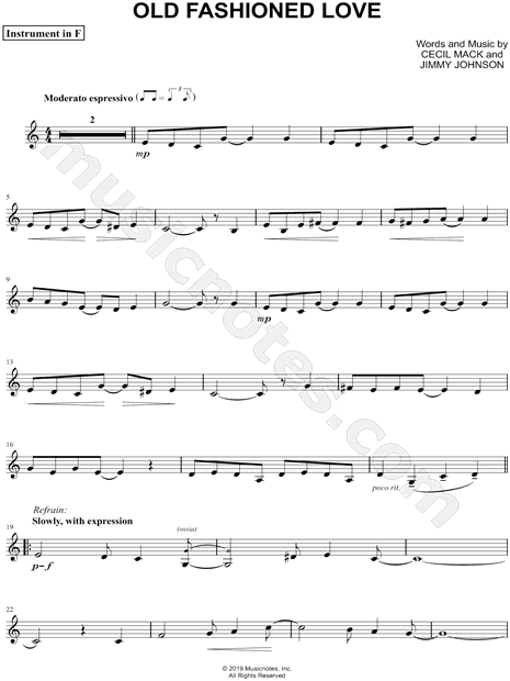 Collection: Old Fashioned Love - F Instrument & Piano