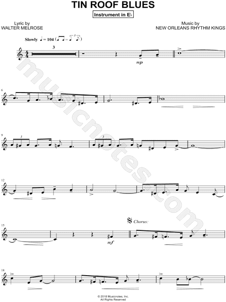 Collection: Tin Roof Blues - Eb Instrument & Piano