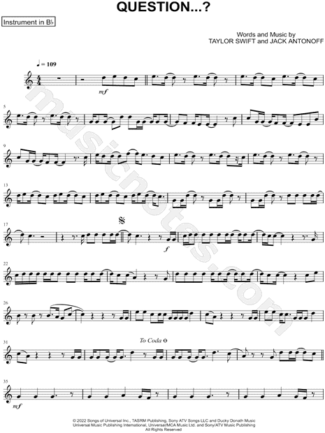 Collection: Question...? - Bb Instrument & Piano