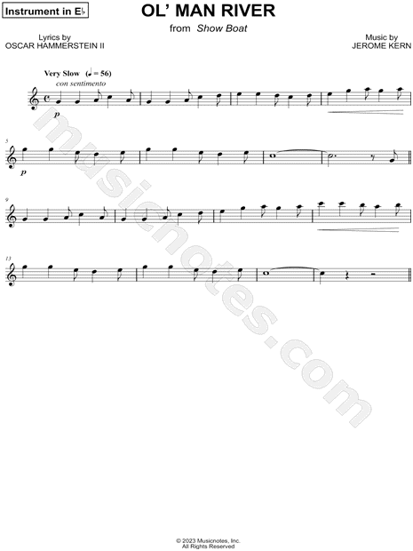 Collection: Ol' Man River - Eb Instrument & Piano