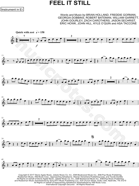 Collection: Feel It Still - Eb Instrument & Piano