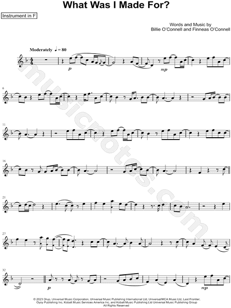 Collection: What Was I Made For? - F Instrument & Piano
