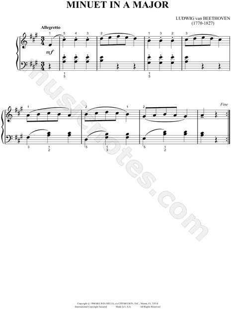 Minuet In A Major