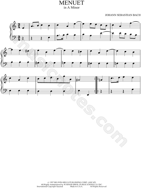Menuet in A Minor