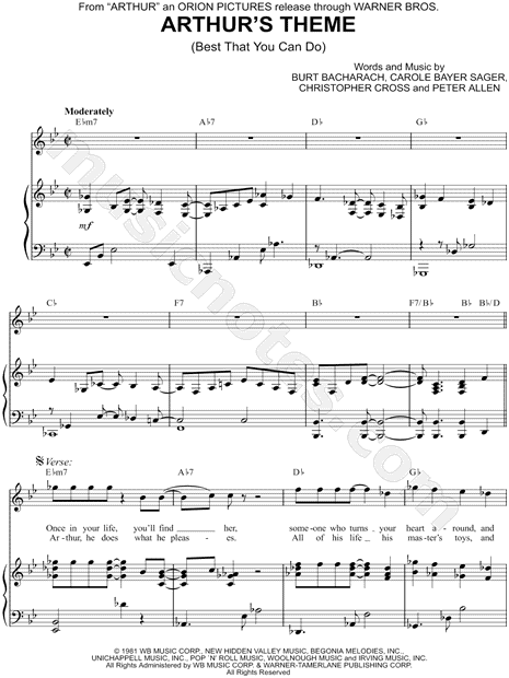Arthur's Theme (Best That You Can Do)
