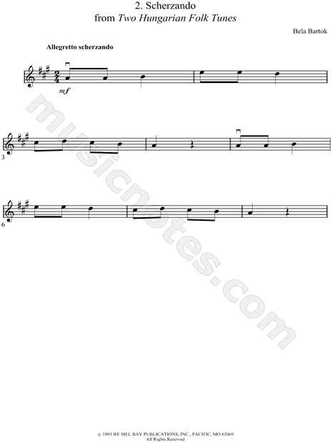Two Hungarian Folk Tunes: 2. Scherzando