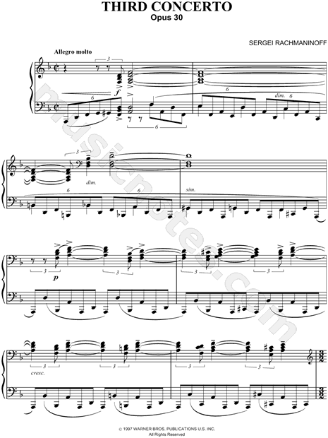 Excerpts From Piano Concerto No. 3, Op. 30