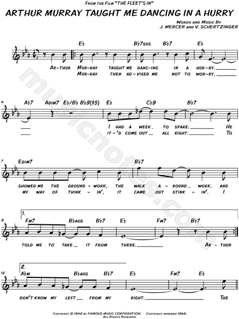 Arthur Murray Taught Me Dancing In a Hurry