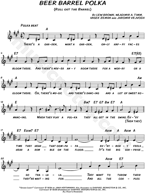 Beer Barrel Polka