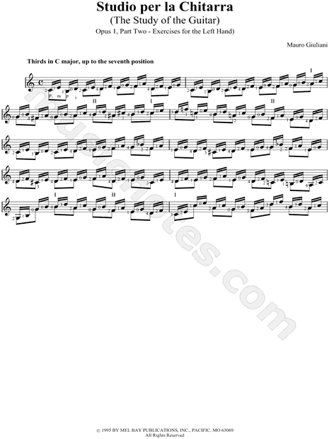 Studio Per La Chitarra, Pt 2 - Intervals Left Hand No. 1
