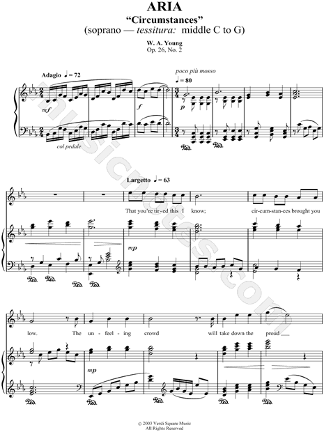Soprano Voice - Aria - " Circumstances "