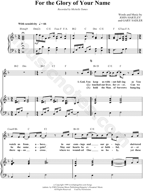 For the Glory of Your Name