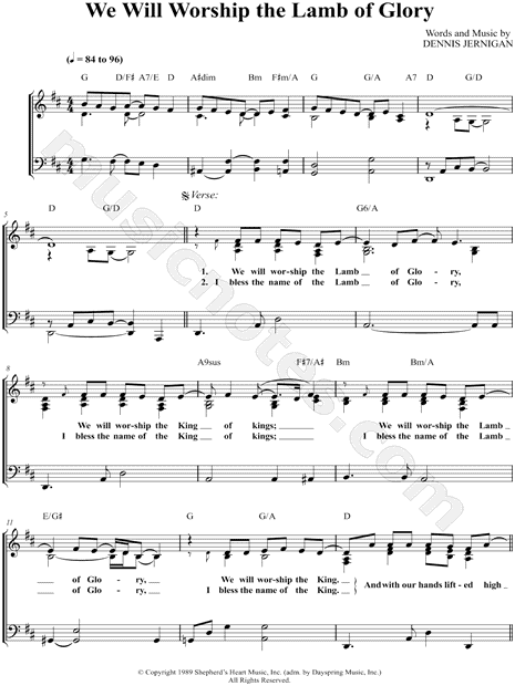 We Will Worship the Lamb of Glory