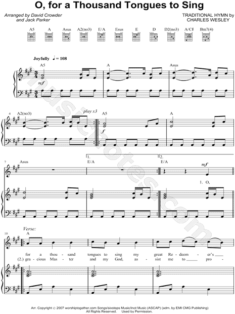 O for a Thousand Tongues to Sing