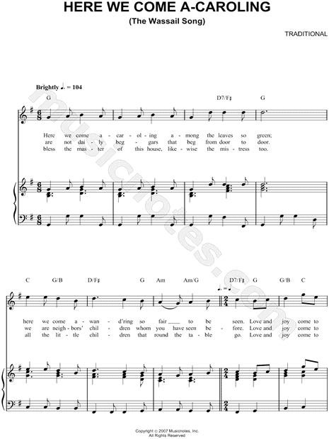 Here We Come A-Caroling