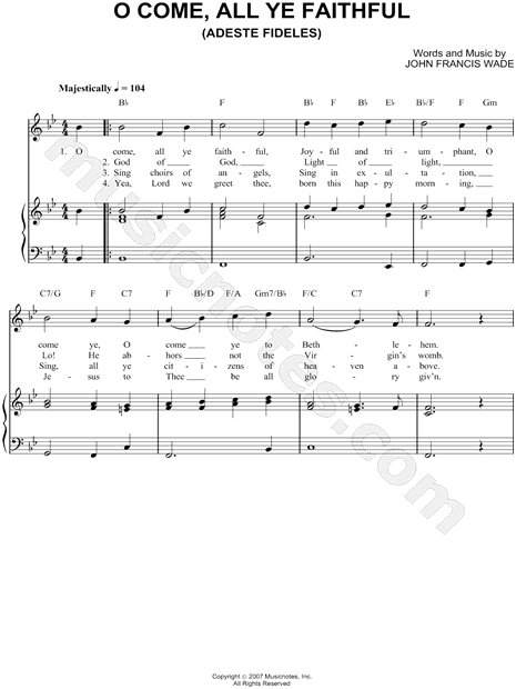 O Come, All Ye Faithful