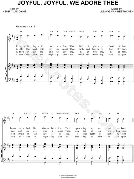 Joyful, Joyful, We Adore Thee