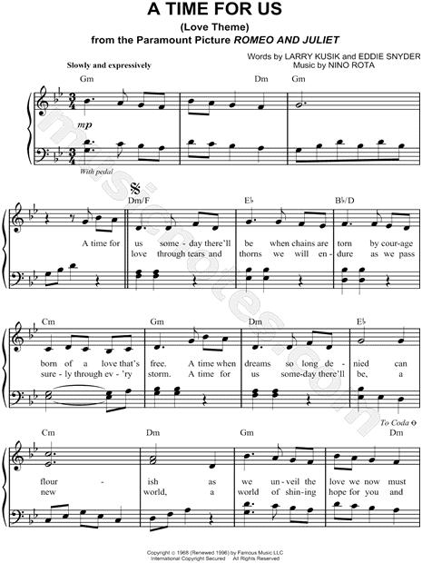 A Time for Us (Love Theme)