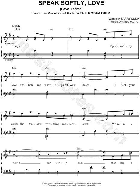 Speak Softly, Love (Love Theme)