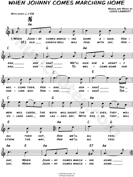 When Johnny Comes Marching Home