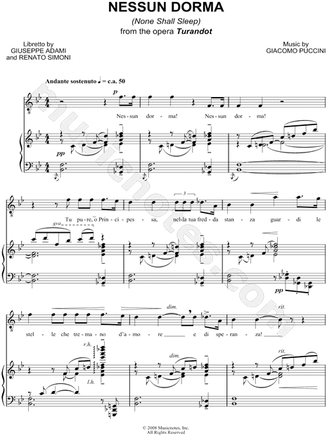 Nessun dorma (None Shall Sleep)