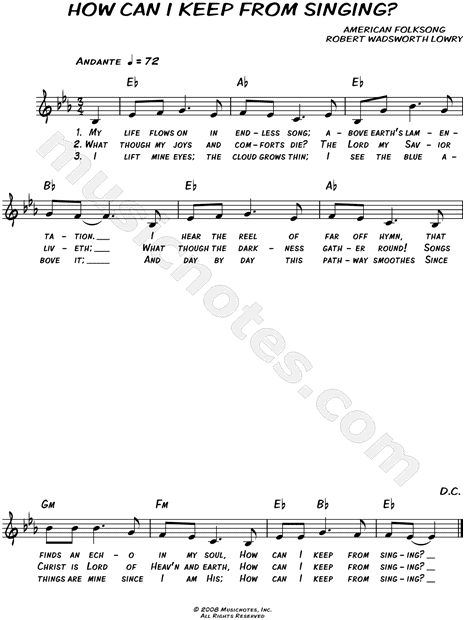 How Can I Keep from Singing?
