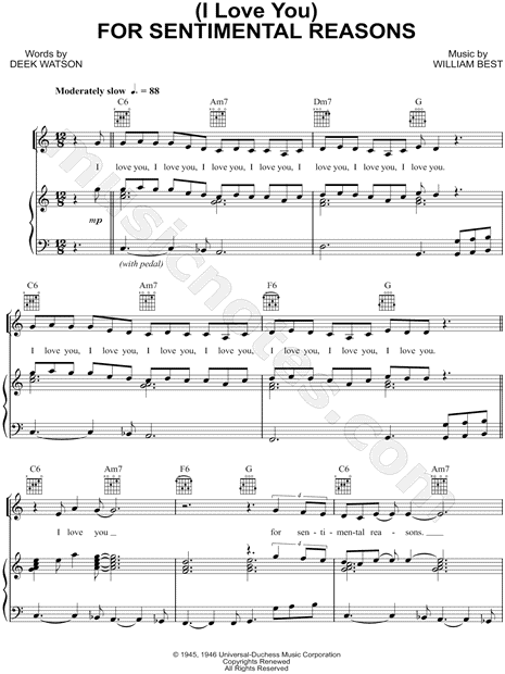 (I Love You) For Sentimental Reasons