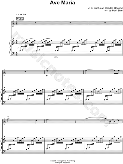 Ave Maria - Piano Accompaniment (Violin)