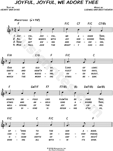 Joyful, Joyful, We Adore Thee