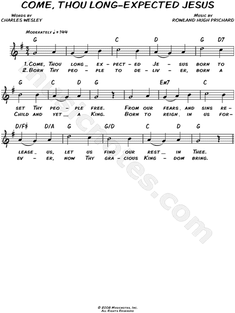 Come, Thou Long-Expected Jesus