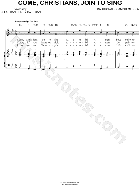Come, Christians, Join To Sing