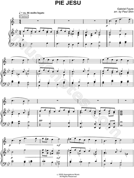 Pie Jesu - Piano Accompaniment