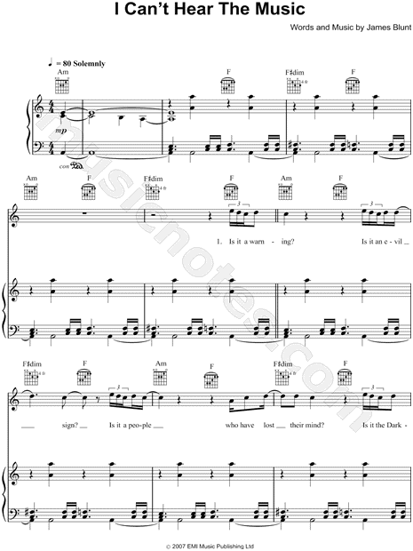 I Can't Hear the Music