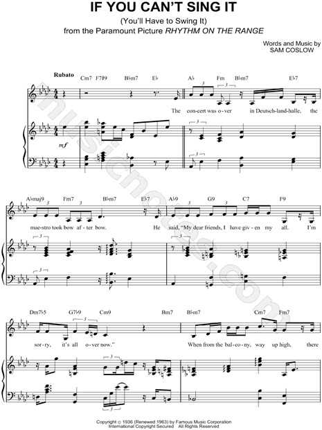 If You Can't Sing It (You'll Have To Swing It)