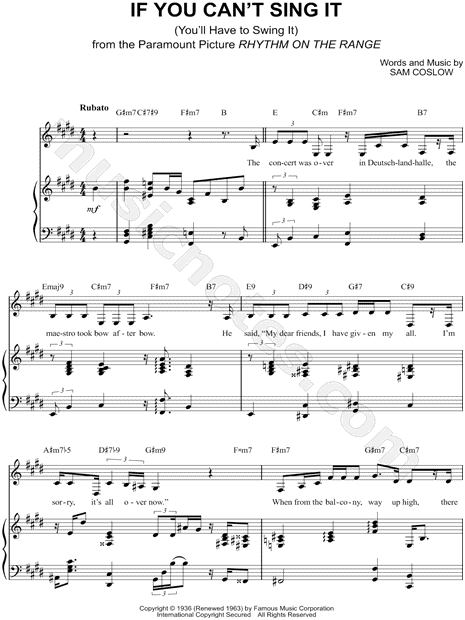 If You Can't Sing It (You'll Have To Swing It)