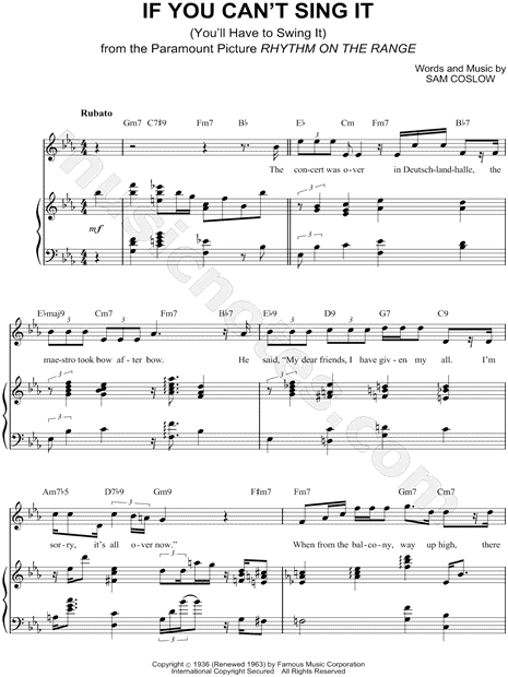 If You Can't Sing It (You'll Have To Swing It)