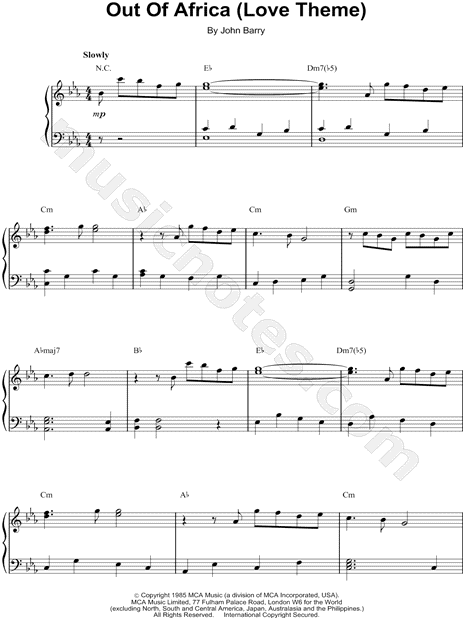 Out of Africa (Love Theme)