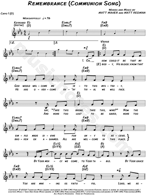 Remembrance (Communion Song)