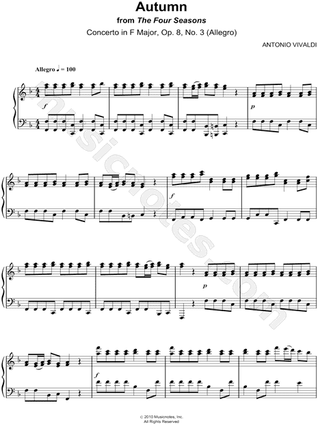 Autumn from The Four Seasons (Allegro)