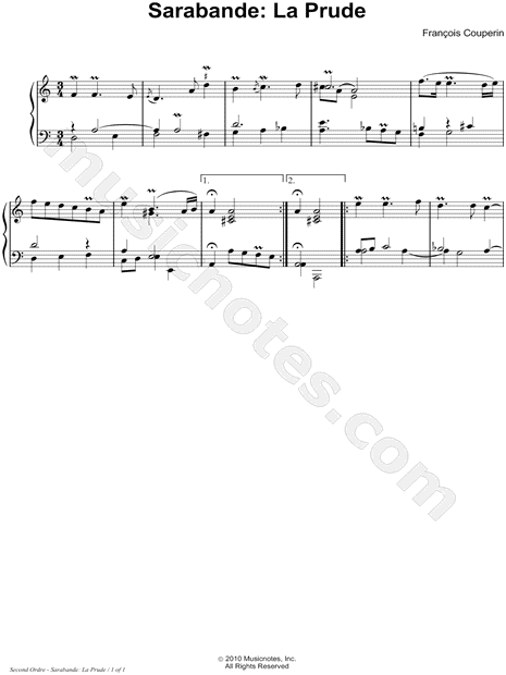 Sarabande: La Prude