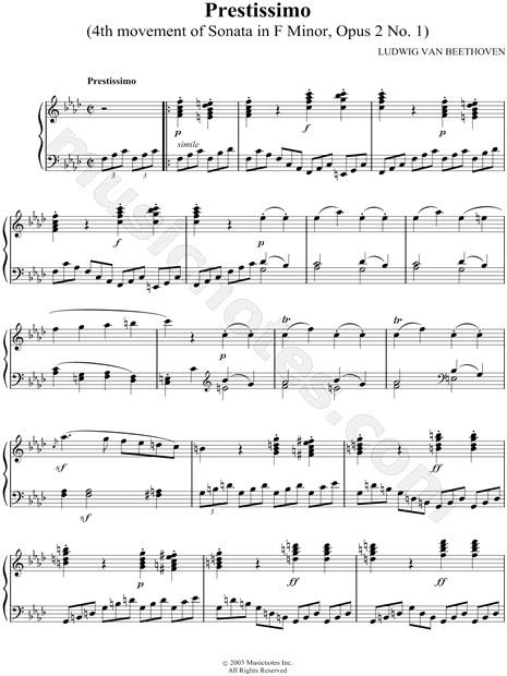 Piano Sonata No. 1 in F Minor: IV. Prestissimo