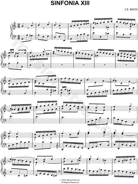 Sinfonia XIII, BWV 799
