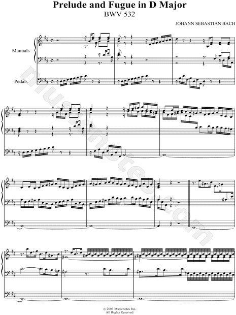 Prelude and Fugue in D Major, BWV 532