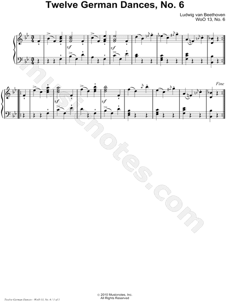 Twelve German Dances, WoO 13, No. 6