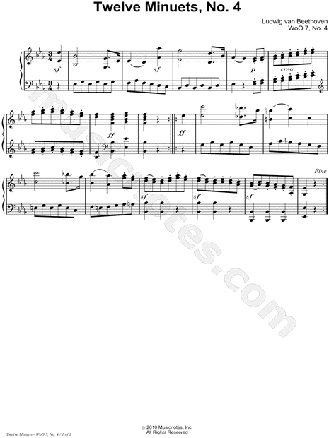 Twelve Minuets, No. 4